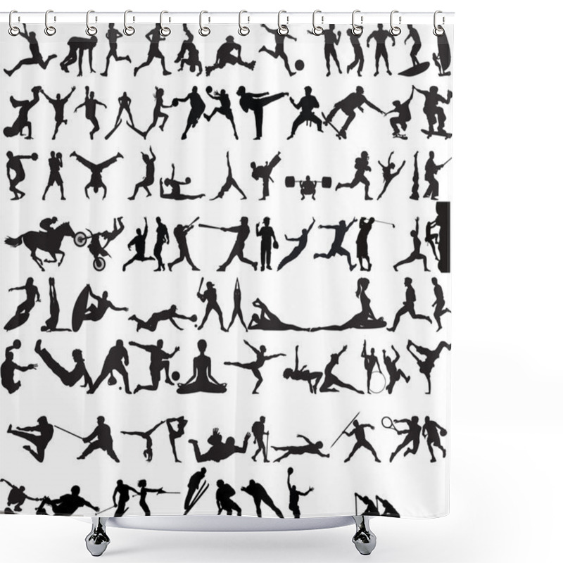 Personality  Sport Silhouette Shower Curtains