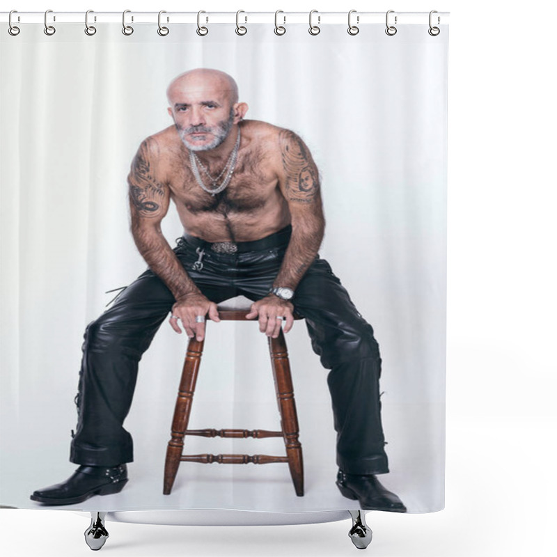 Personality  Man On The Chair Shower Curtains