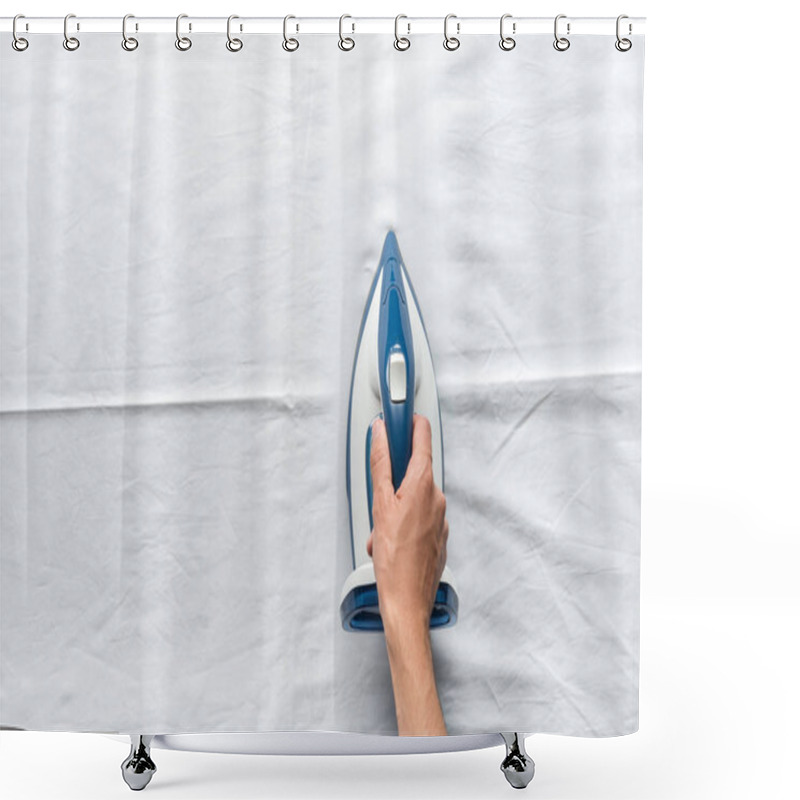 Personality  Man Ironing Bed Sheets Shower Curtains