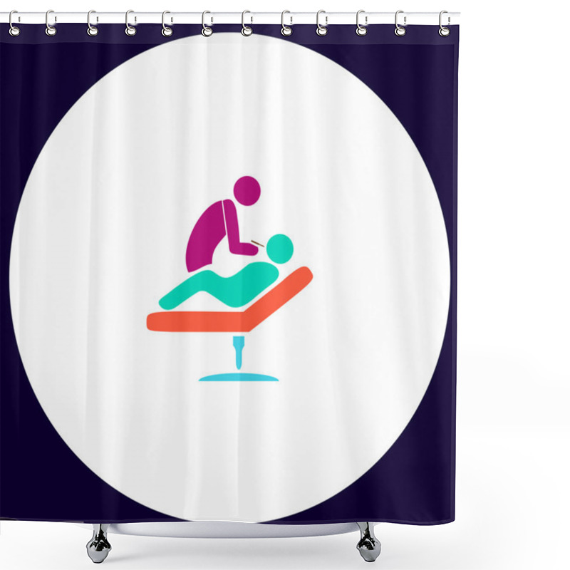 Personality  Dental Clinic Computer Symbol Shower Curtains