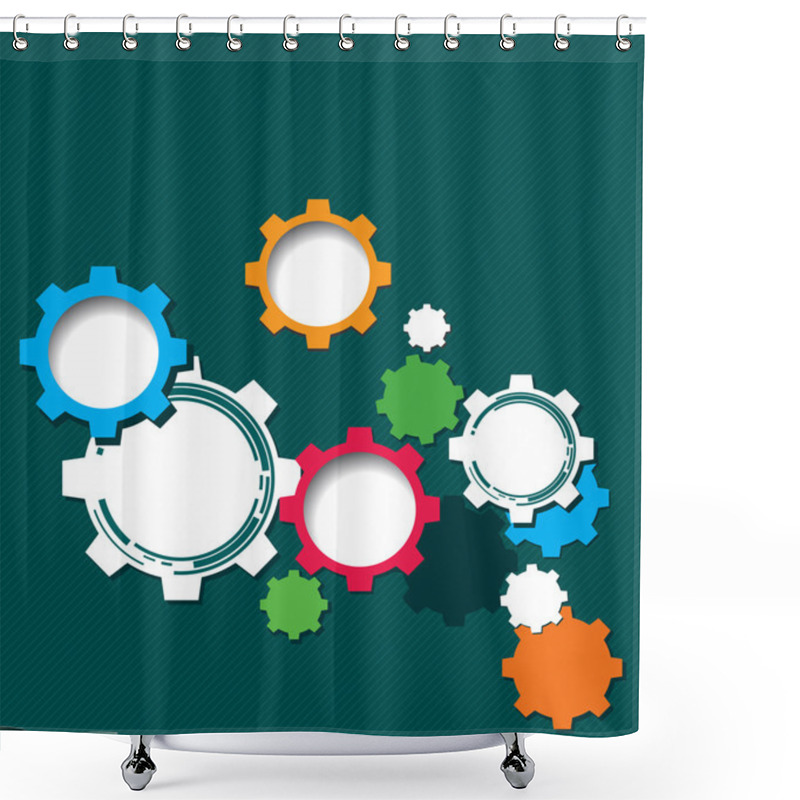 Personality  Technology Background Shower Curtains