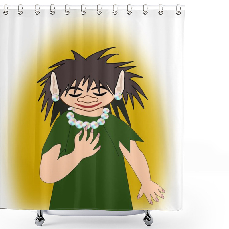 Personality  Troll Girl Shower Curtains