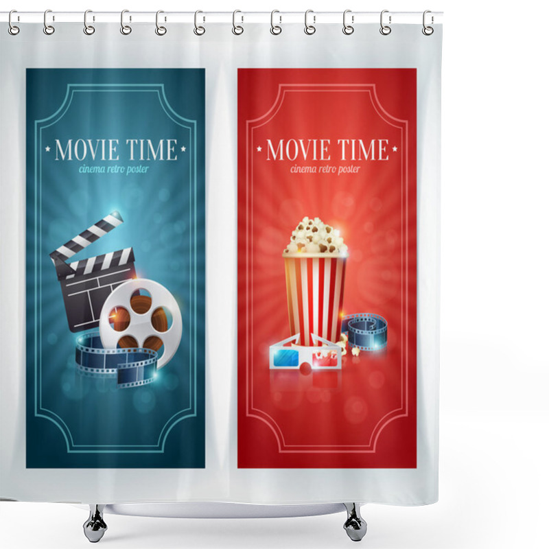 Personality  Realistic Cinema Movie Poster Shower Curtains