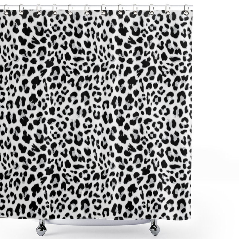 Personality  Leopard Seamless Pattern Design, Vector Background Shower Curtains