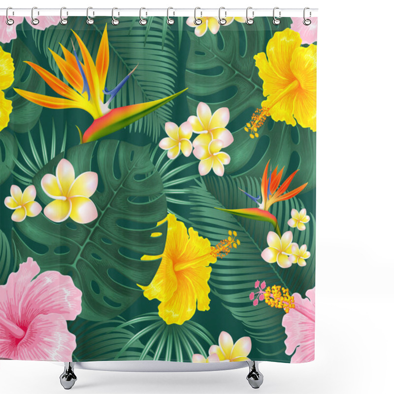 Personality  Summer Tropical Frame Design Shower Curtains