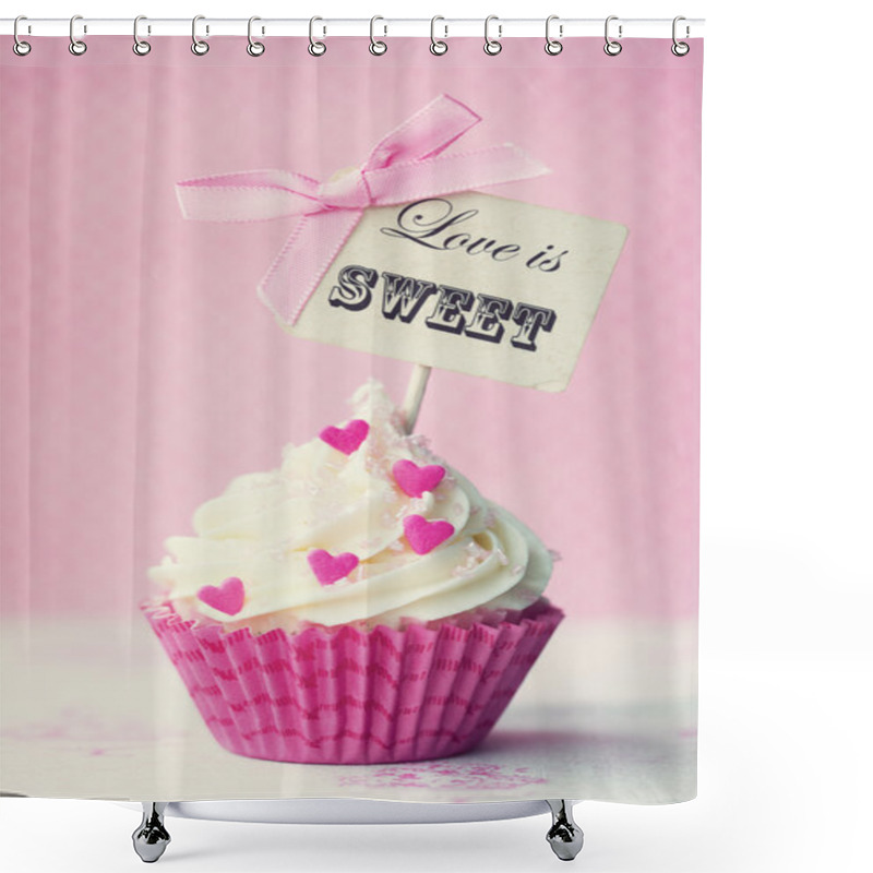 Personality  Valentine Cupcake Shower Curtains