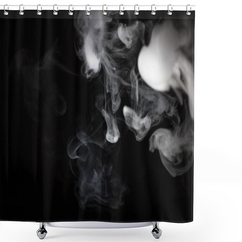 Personality  Smoke Slaves On A Black Background Shower Curtains