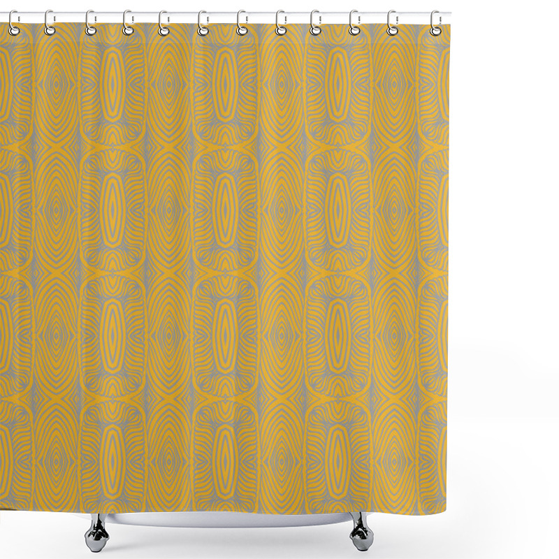 Personality  1930 Art Deco Floral Vector Seamless Pattern Shower Curtains