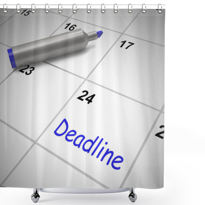 Personality  Deadline Cut Off Means Urgent Action Or Due Date - 3d Illustrati Shower Curtains