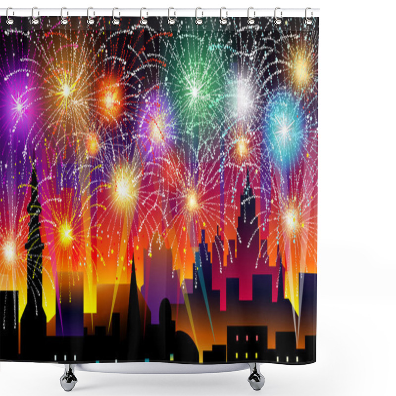 Personality  Happy New Year Shower Curtains