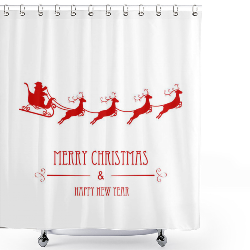 Personality  Santa Claus Silhouette Shower Curtains