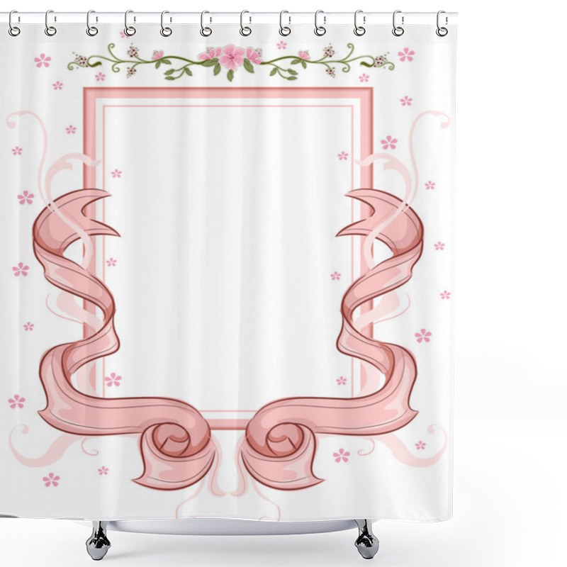 Personality  Ribbon Frame Shower Curtains