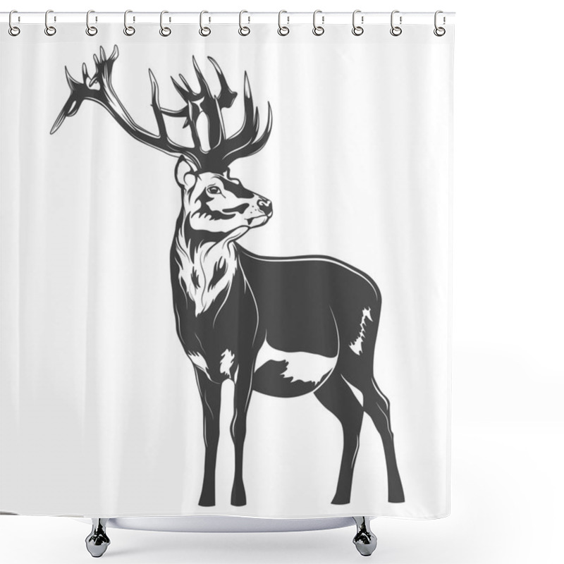 Personality  Vector Deer Shower Curtains