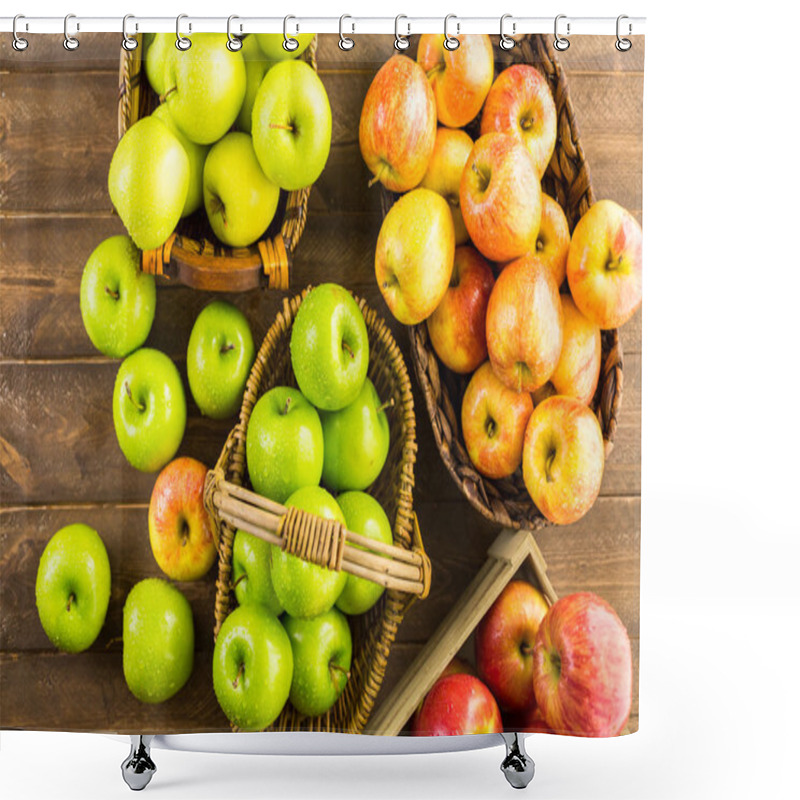 Personality  Variety Of Organic Apples Shower Curtains