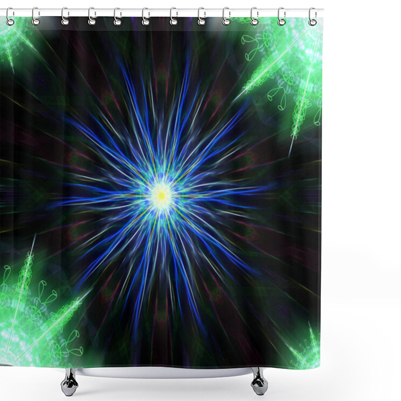 Personality  Abstract Symmetrical And Concentric Circle Shapes Image Background. Shower Curtains