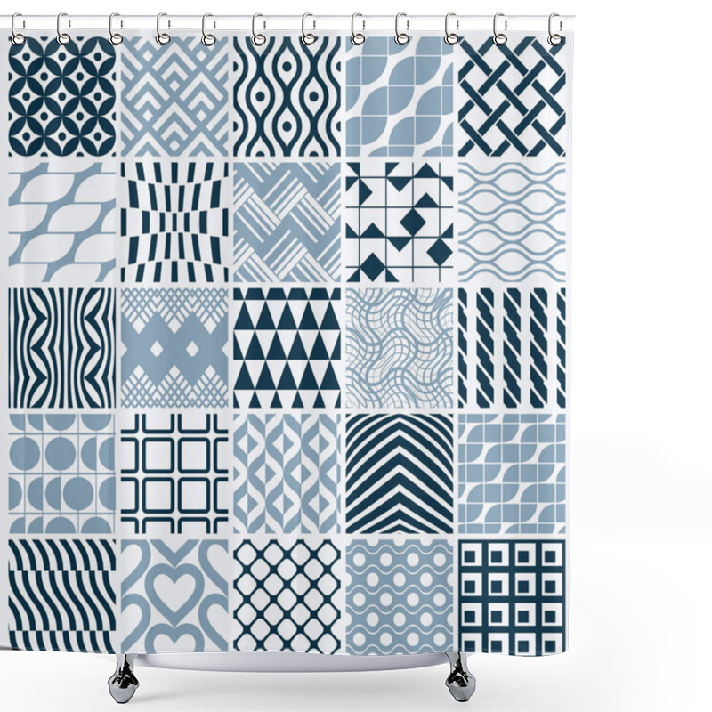 Personality  Seamless Geometric Patterns Set Shower Curtains