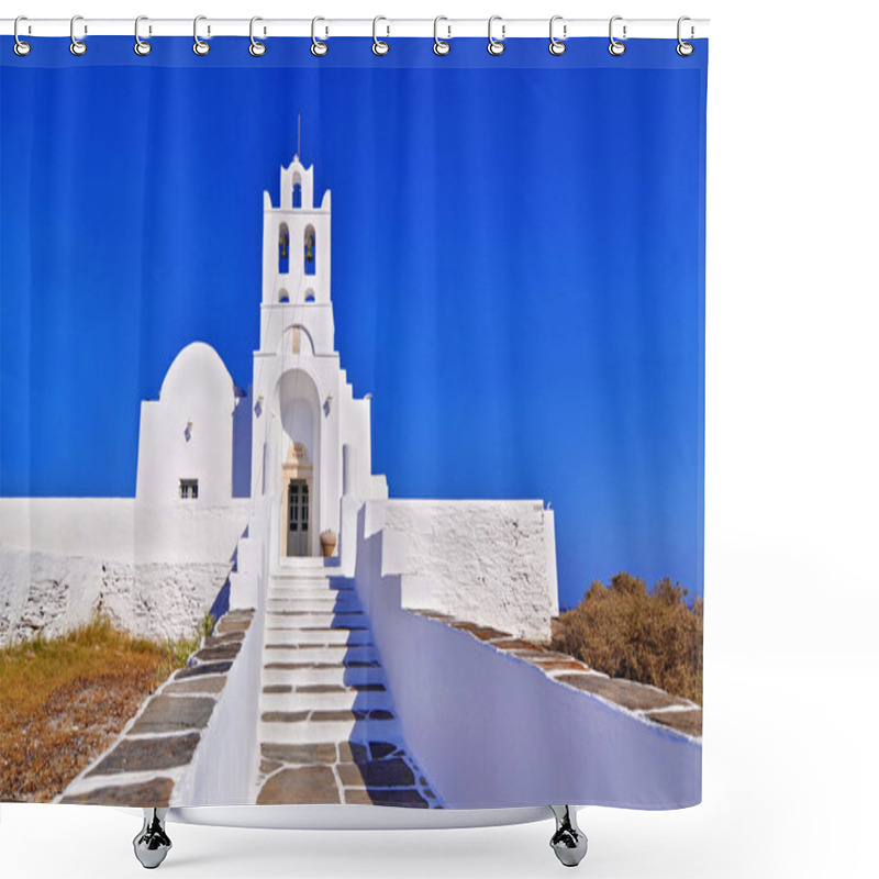 Personality  Panaghia Chrisopigi Church Sifnos Greece Shower Curtains