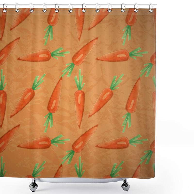 Personality  Carrots Seamless Background Pattern Shower Curtains