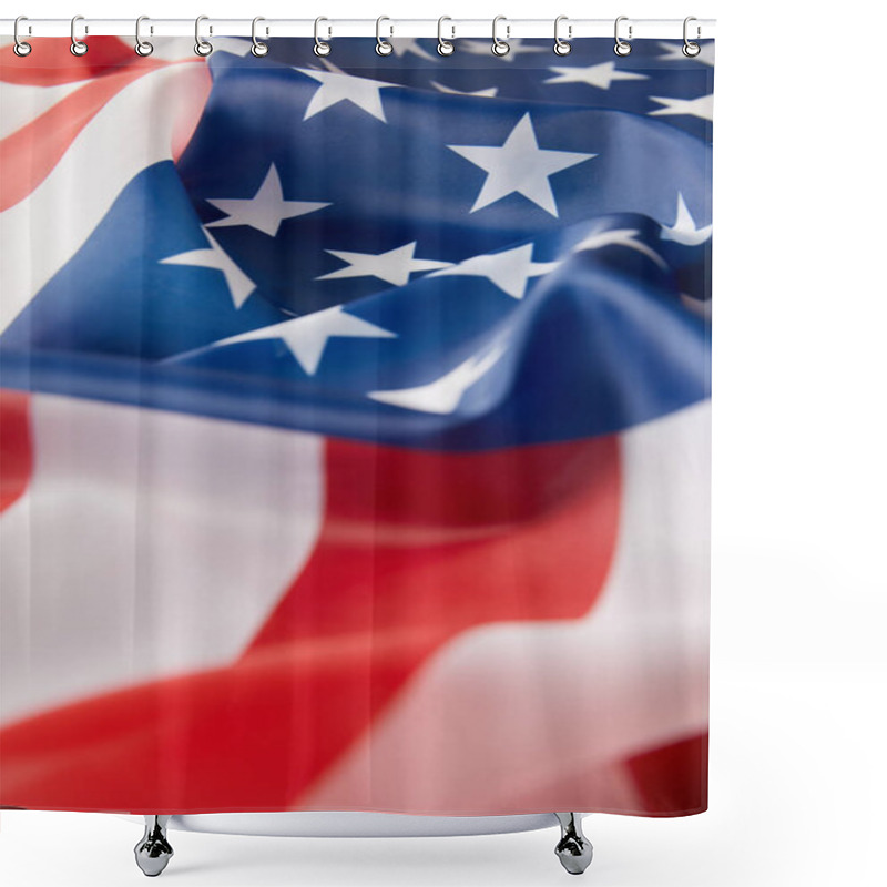 Personality  Full Frame Image Of United States Of America Flag  Shower Curtains