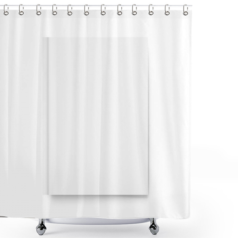 Personality  Blank Book Cover Vector Illustration. Empty Book On White Background Shower Curtains