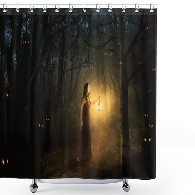 Personality  Scary Forest Shower Curtains