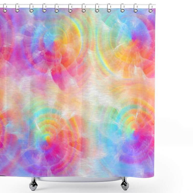 Personality  Seamless Tie Dye Spiral Fashion Print Swatch Shower Curtains