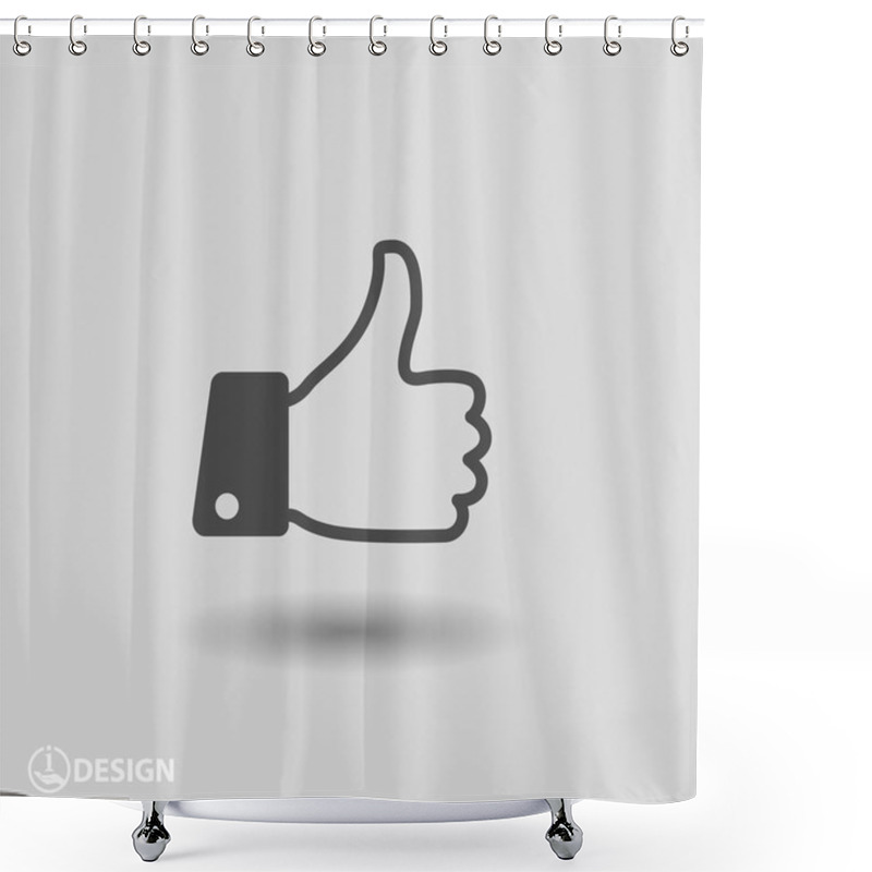 Personality  Pictograph Of Like Icon Shower Curtains