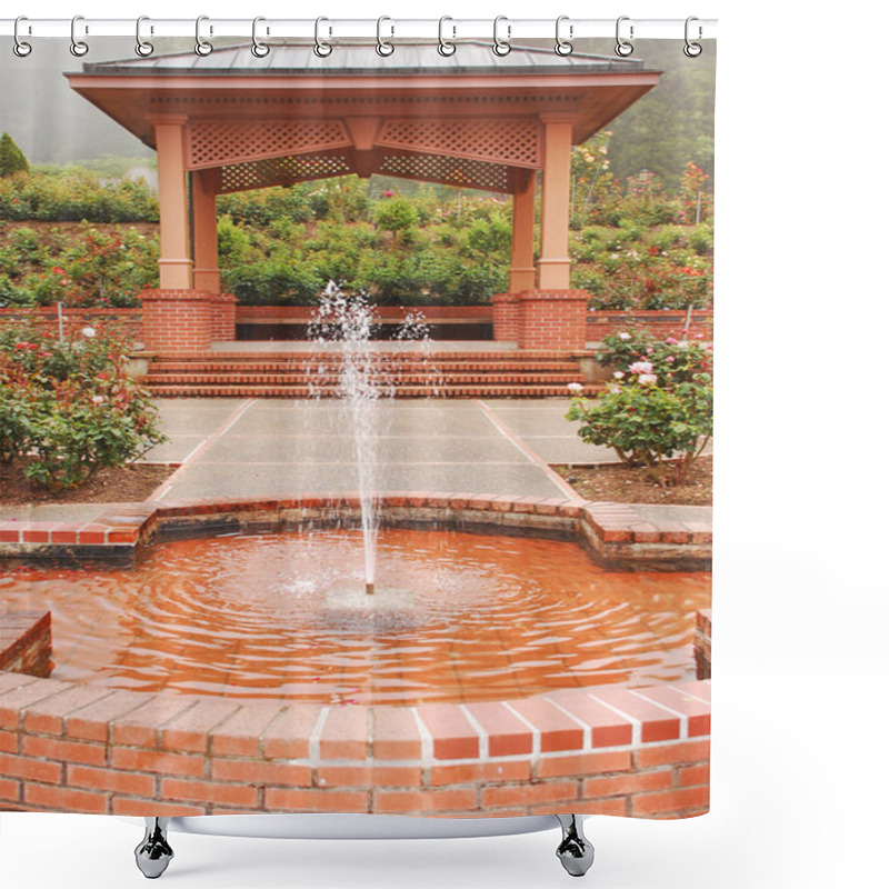 Personality  Rose Garden Gazebo Shower Curtains