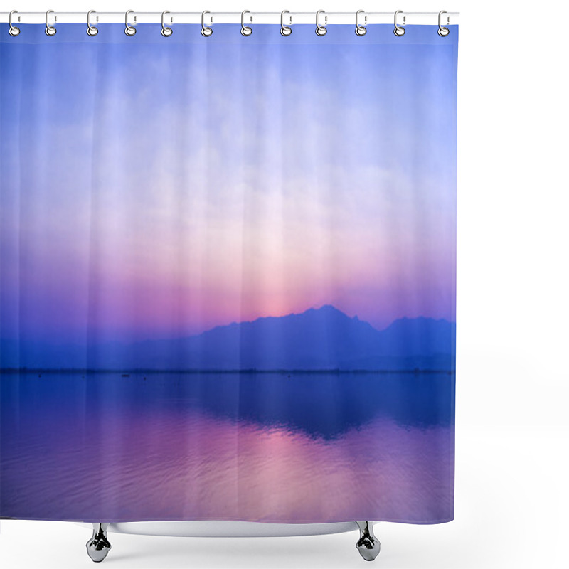 Personality  Lake Sunset In Thailand Shower Curtains