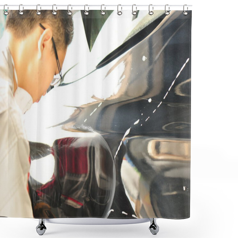 Personality  Car Body Work Shower Curtains