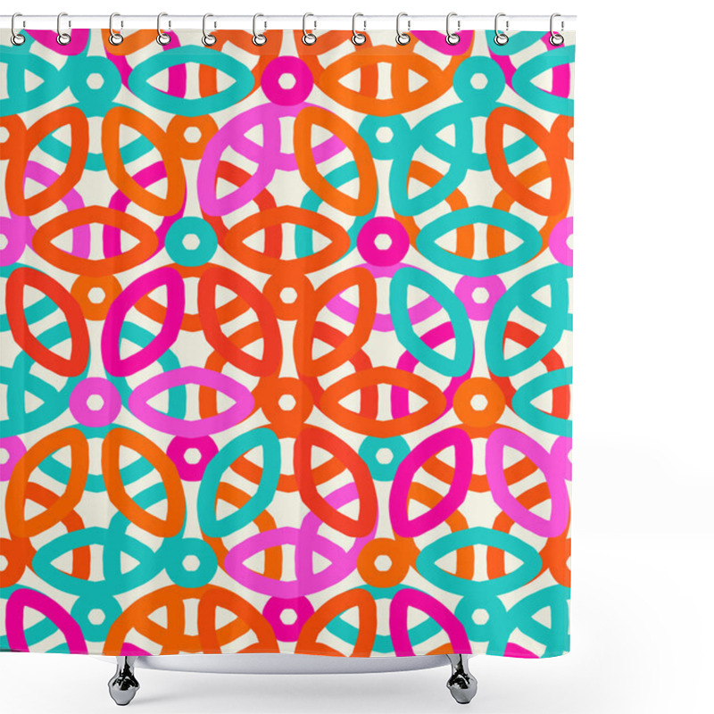 Personality  Abstract Geometric Vector Pattern Shower Curtains