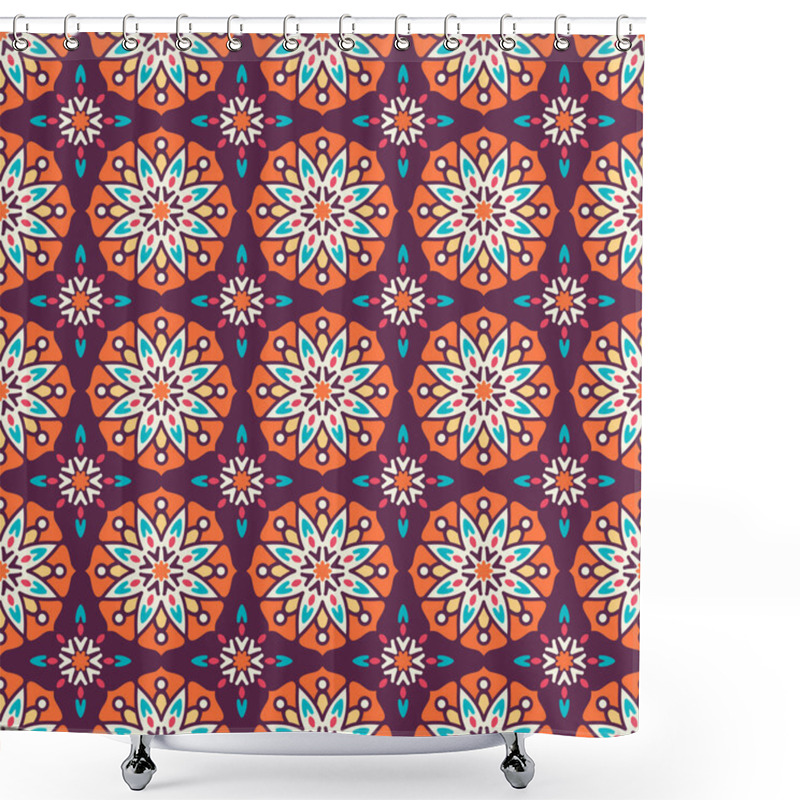 Personality  Ethnic Floral Seamless Pattern Shower Curtains