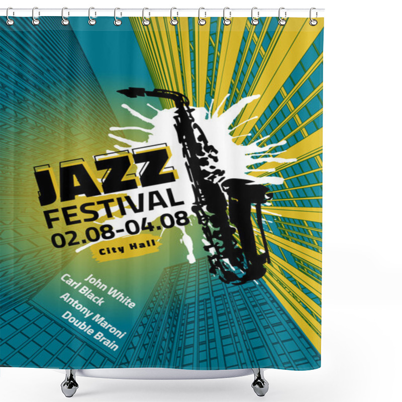 Personality  Jazz Poster Shower Curtains