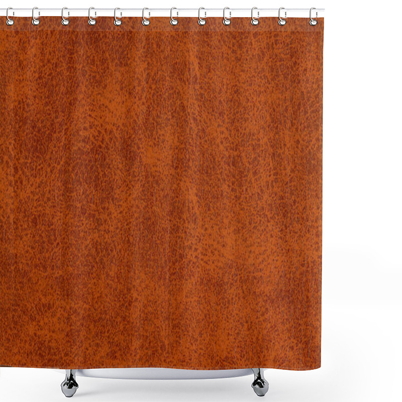 Personality  Industrial Style Brown Leatherette Faux Leather Texture Useful As A Background Shower Curtains