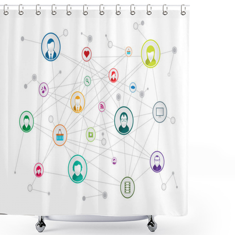 Personality  Social Network Shower Curtains