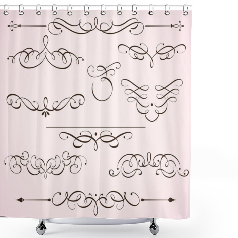 Personality  Decorative Floral Elements Shower Curtains