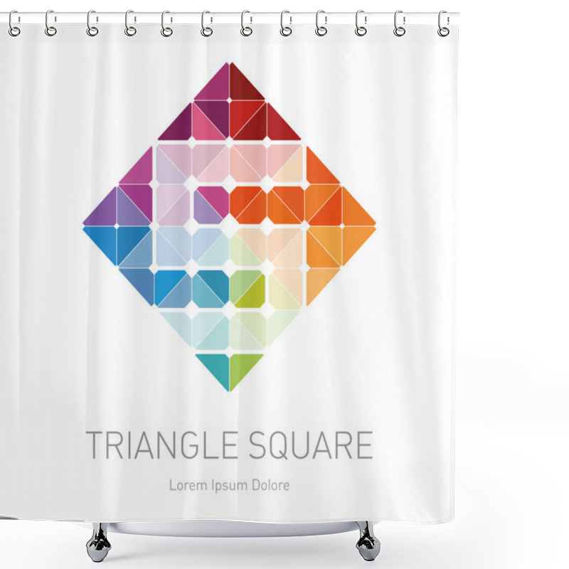 Personality  Low Poly Logo S Shower Curtains