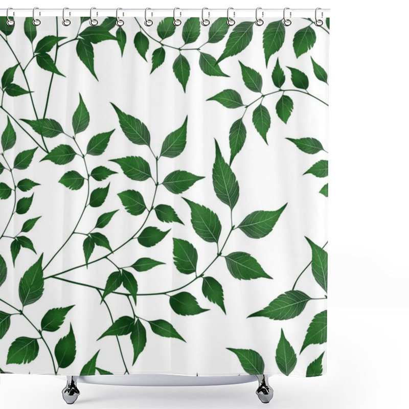 Personality  Botanical Garden Leaves Seamless Pattern Small Design Background For Prints, Textiles, Packaging, Fabrics, And Wrapping Paper Shower Curtains