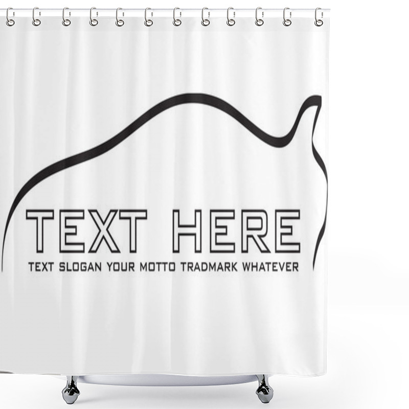 Personality  Sportscar Outline Logo Shower Curtains