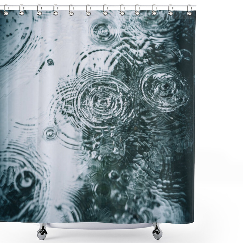 Personality  Beautiful Natural Background With Rainy Weather Shower Curtains