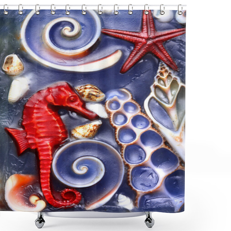 Personality  Sea Background Shower Curtains