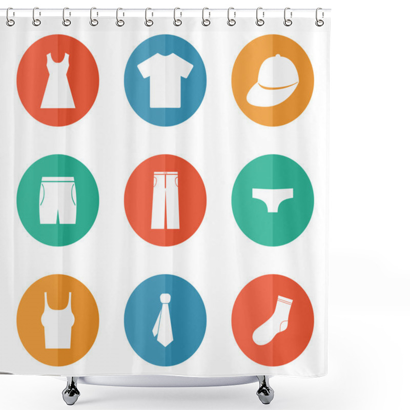 Personality  Clothes Icons Shower Curtains