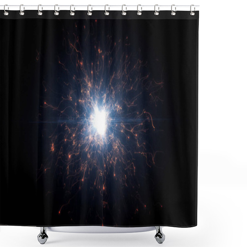 Personality  Futuristic Space Particles  In Bright Round Energy Structure. Space Orb VFX Design Element. Abstract Colorful Lights Background Animation Energy Ray Of Power Electric Magnetic. Shower Curtains