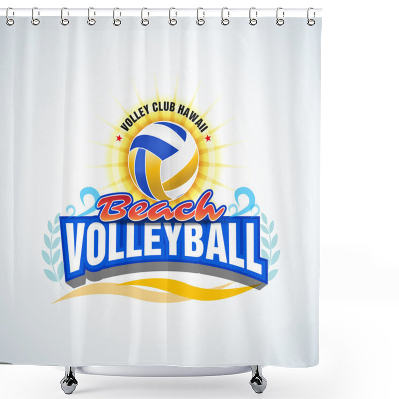 Personality  Beach Volleyball Label  Shower Curtains