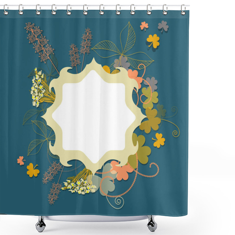 Personality  Ffloral Background Template Vector Shower Curtains