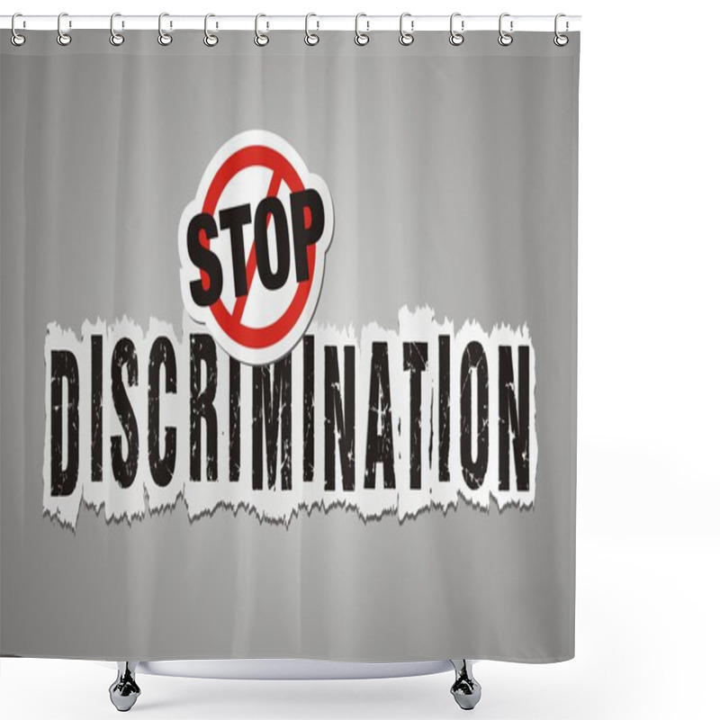 Personality  Stop Discrimination Poster, Beckdrop, Banner Shower Curtains