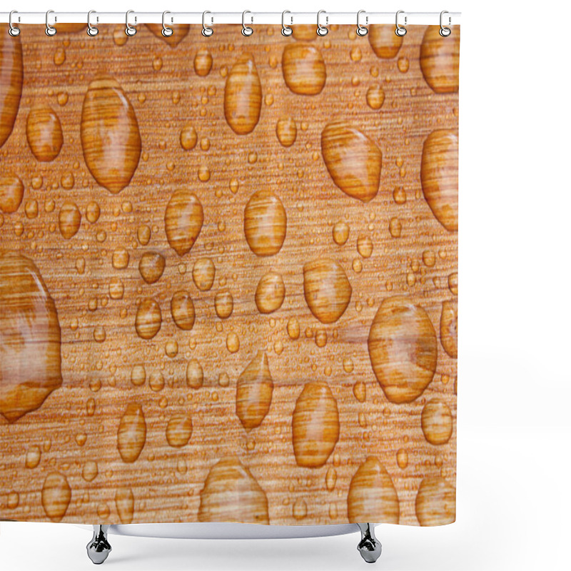 Personality  Water Beads On Decking Shower Curtains