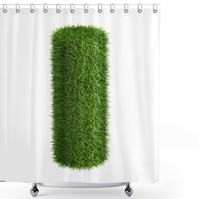 Personality  Natural Grass Letter I Shower Curtains