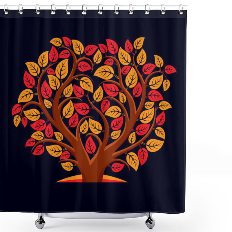 Personality  Tree With Decorative Leaves And Branches Shower Curtains