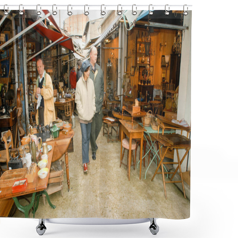 Personality  People Shopping At The Flea Market Shower Curtains